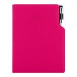 Kalendarz książkowy GEP z długopisem dzienny A5 2027 polski - różowy