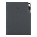 Kalendarz książkowy GEP z długopisem dzienny A5 2027 polski - szary