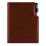 Kalendarz książkowy GEP z długopisem dzienny B6 2027 polski - brązowy