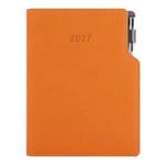Kalendarz książkowy GEP z długopisem dzienny B6 2027 polski - pomarańczowy