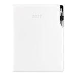 Kalendarz książkowy GEP z długopisem tygodniowy A4 2027 polski - biały (białe szwy)