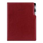 Kalendarz książkowy GEP z długopisem tygodniowy A4 2027 polski - bordowy