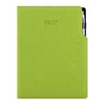 Kalendarz książkowy GEP z długopisem tygodniowy A4 2027 polski - jasnozielony