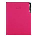 Kalendarz książkowy GEP z długopisem tygodniowy A4 2027 polski - różowy