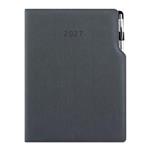 Kalendarz książkowy GEP z długopisem tygodniowy A4 2027 polski - szary