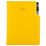 Kalendarz książkowy GEP z długopisem tygodniowy A5 2024 polski - żółty