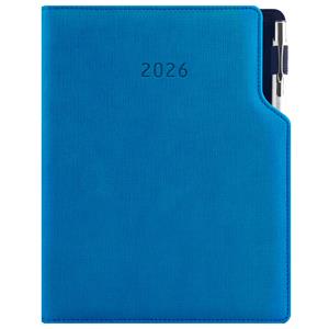 Kalendarz książkowy GEP z długopisem tygodniowy A5 2026 słowacki?? - niebieski