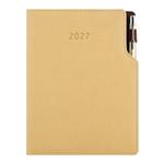 Kalendarz książkowy GEP z długopisem tygodniowy A5 2027 polski - beżowy