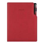 Kalendarz książkowy GEP z długopisem tygodniowy A5 2027 polski - czerwony