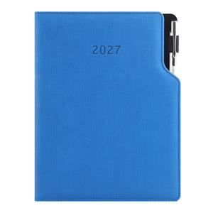 Kalendarz książkowy GEP z długopisem tygodniowy A5 2027 polski - niebieski