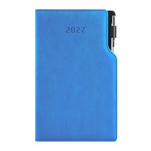 Kalendarz książkowy GEP z długopisem tygodniowy kieszonkowy 2027 polski - niebieski