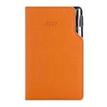 Kalendarz książkowy GEP z długopisem tygodniowy kieszonkowy 2027 polski - pomarańczowy