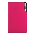 Kalendarz książkowy GEP z długopisem tygodniowy kieszonkowy 2027 polski - różowy