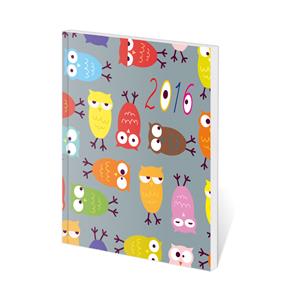 Kalendarz książkowy kieszonkowy Poketto - Owl 2016