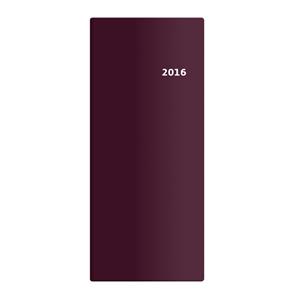 Kalendarz książkowy kieszonkowy - Torino miesięczny - bordowy 2016