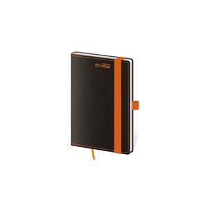 Kalendarz książkowy kieszonkowy tygodniowy 2022 Black Orange