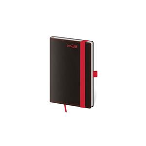 Kalendarz książkowy kieszonkowy tygodniowy 2022 Black Red