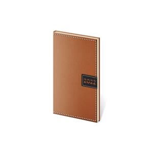 Kalendarz książkowy kieszonkowy tygodniowy 2022 Toledo - brązowy