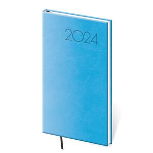 Kalendarz książkowy kieszonkowy tygodniowy 2024 Print Pop - jasnoniebieski