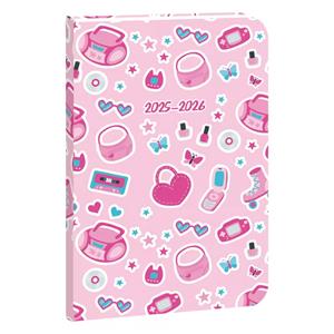 Kalendarz książkowy kieszonkowy tygodniowy 2025/2026 Student - Pinky
