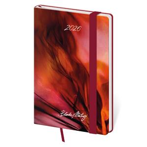 Kalendarz książkowy kieszonkowy tygodniowy 2026 Vario - Matragi Harmony z gumką