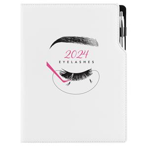 Kalendarz książkowy KOSMETYCZNY Eyelashes - DESIGN dzienny A4 2024 polski