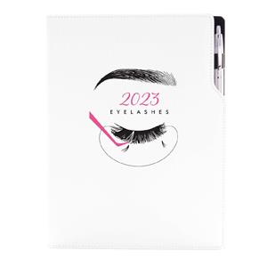 Kalendarz książkowy KOSMETYCZNY Eyelashes - DESIGN tygodniowy A4 2023 polski