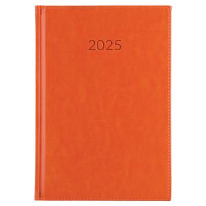 Kalendarz książkowy LIBRA dzienny A5 2025 czeski - pomarańczowy