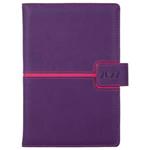 Kalendarz książkowy MAGNETIC dzienny A5 2027 polski - fioletowy/różowy