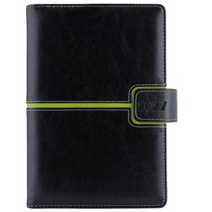 Kalendarz książkowy MAGNETIC dzienny B6 2027 polski - czarny/zielony