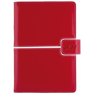 Kalendarz książkowy MAGNETIC dzienny B6 2027 polski - czerwony/biały