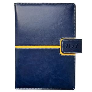 Kalendarz książkowy MAGNETIC tygodniowy A5 2027 polski - granatowy/żółty