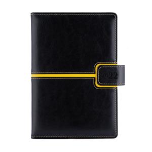 Kalendarz książkowy MAGNETIC tygodniowy B6 2022 CZ/SK - czarny/żółty