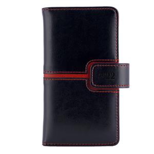 Kalendarz książkowy MAGNETIC tygodniowy kieszonkowy 2022 słowacki?? - czarny/czerwony