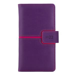 Kalendarz książkowy MAGNETIC tygodniowy kieszonkowy 2022 słowacki?? - fioletowy/różowy