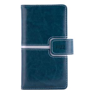 Kalendarz książkowy MAGNETIC tygodniowy kieszonkowy 2022 słowacki?? - granatowy/srebrny