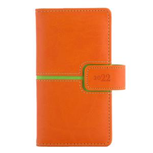 Kalendarz książkowy MAGNETIC tygodniowy kieszonkowy 2022 słowacki?? - pomarańczowy/zielony