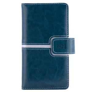 Kalendarz książkowy MAGNETIC tygodniowy kieszonkowy 2023 czeski - granatowy/srebrny