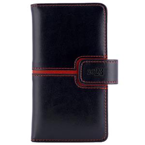 Kalendarz książkowy MAGNETIC tygodniowy kieszonkowy 2023 słowacki?? - czarny/czerwony