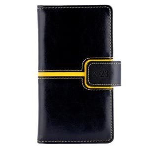 Kalendarz książkowy MAGNETIC tygodniowy kieszonkowy 2023 słowacki?? - czarny/żółty