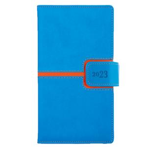 Kalendarz książkowy MAGNETIC tygodniowy kieszonkowy 2023 słowacki?? - niebieski/pomarańczowy