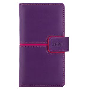 Kalendarz książkowy MAGNETIC tygodniowy kieszonkowy 2026 czeski - fioletowy/różowy