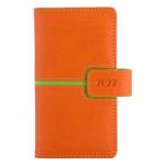 Kalendarz książkowy MAGNETIC tygodniowy kieszonkowy 2027 polski - pomarańczowy/zielony