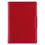 Kalendarz książkowy METALIC tygodniowy A5 2027 polski - czerwony