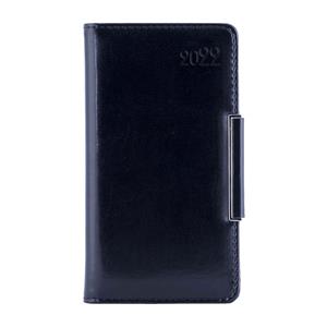 Kalendarz książkowy METALIC tygodniowy kieszonkowy 2022 słowacki?? - czarny