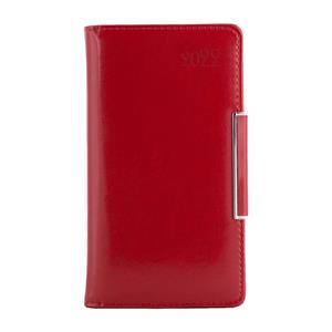 Kalendarz książkowy METALIC tygodniowy kieszonkowy 2022 słowacki?? - czerwony