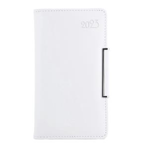 Kalendarz książkowy METALIC tygodniowy kieszonkowy 2023 słowacki?? - biały
