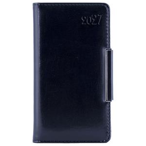 Kalendarz książkowy METALIC tygodniowy kieszonkowy 2027 polski - czarny