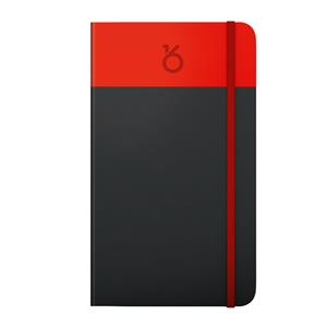 Kalendarz książkowy Orion tygodniowy kieszonkowy 2016 - antracyt-czerwony