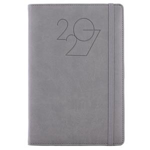Kalendarz książkowy POLY dzienny A5 2027 polski - szary